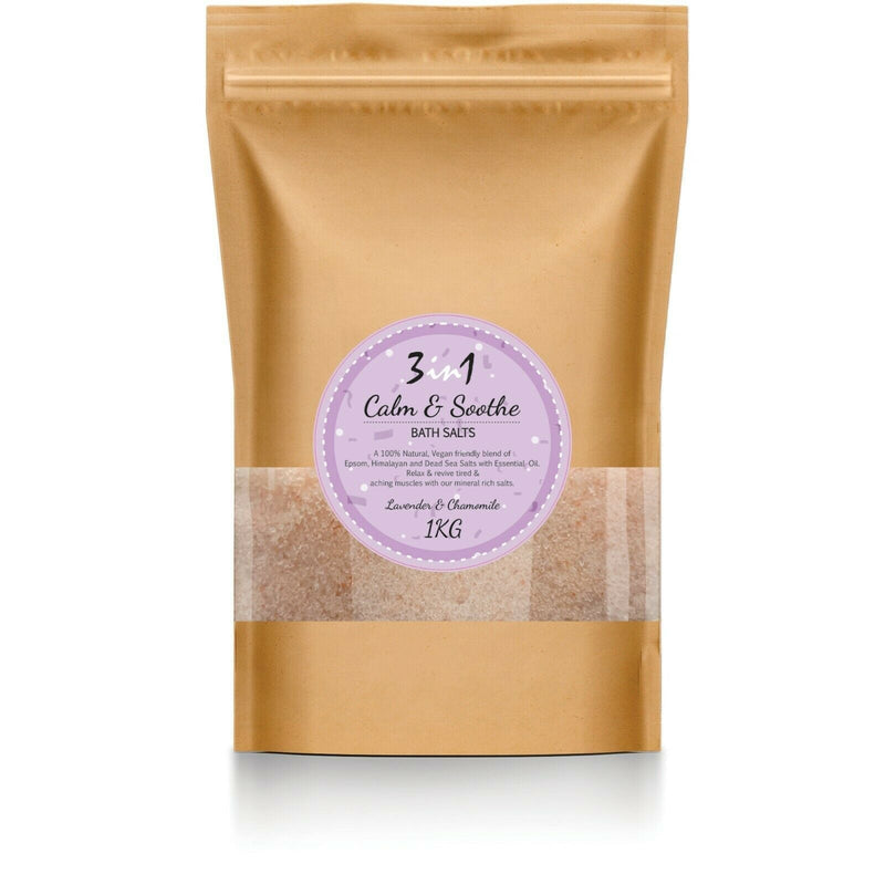 3in1 Scented Bath Salts Epsom Pink Himalayan & Dead Sea Salts