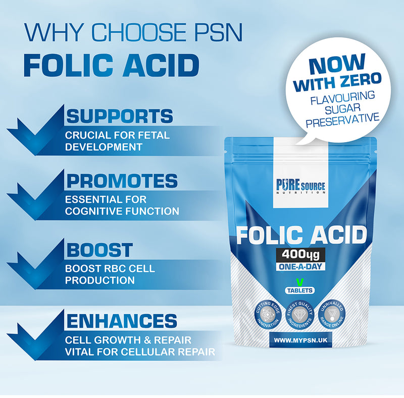 Pure Source Nutrition Folic Acid Tablets