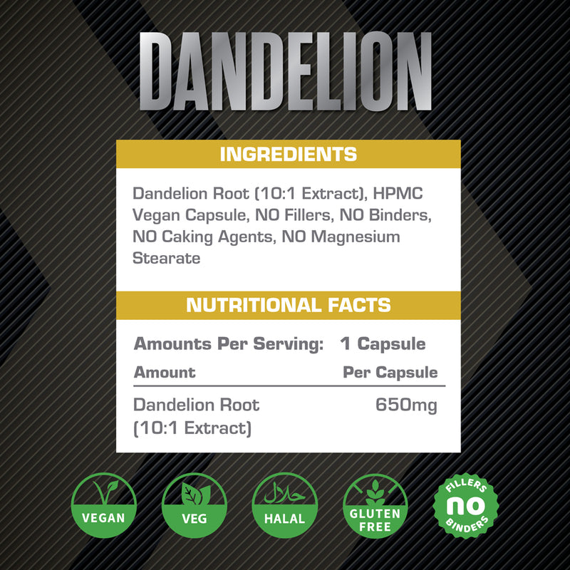 XCelerate Nutrition Dandelion Root Capsules