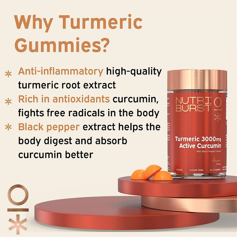 Nutriburst Turmeric 3000mg - 60 Gummies