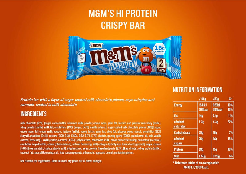 M&M's Hi Protein Bar 12x51g