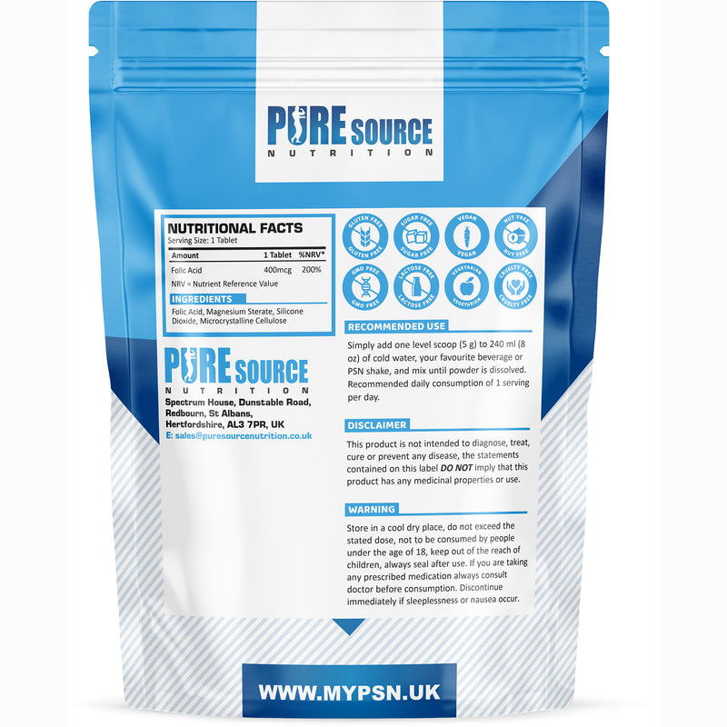 Pure Source Nutrition Folic Acid Tablets