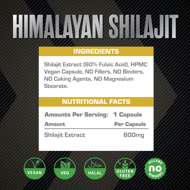 XCelerate Nutrition Shilajit Capsules